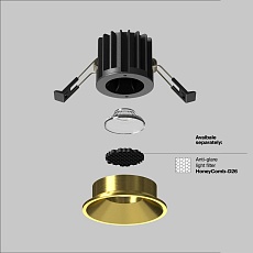 Встраиваемый светодиодный светильник Maytoni Round DL058-7W4K-BS 4