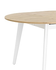 Кухонный стол Stool Group Rondo 100-135*100 дуб/белый УТ000005715 4