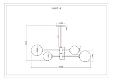 Подвесная люстра Moderli Molecule V10837-4P 1