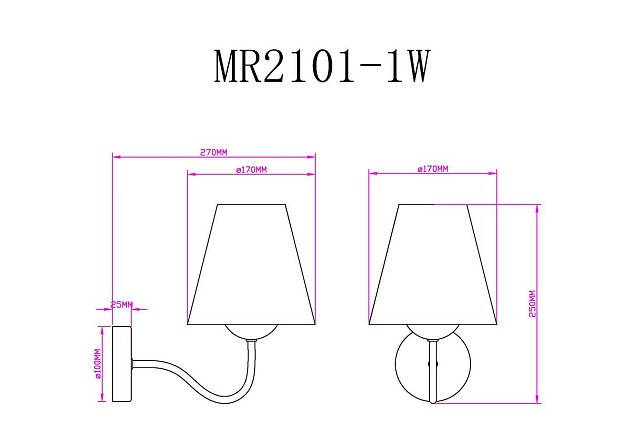 Бра MyFar Charlotte MR2101-1W Фото № 2