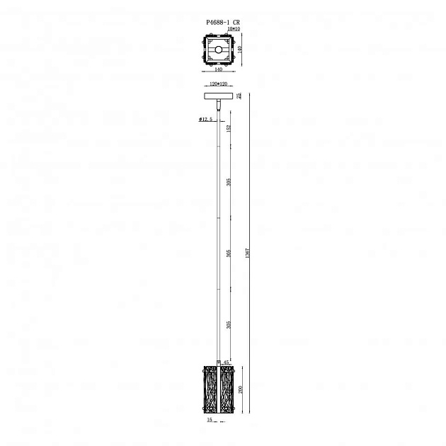 Подвесной светильник iLamp Panorama P4688-1 CR фото 2