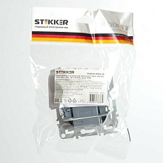 Выключатель двухклавишный Stekker Эрна черный PSW10-9104-03 49149 1