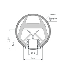 Профиль встраиваемый Arlight Klus-Por-F-1000 Anod 019181(1) 1