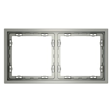 Рамка пластиковая Voltum S70 на 2 поста, (сталь) VLS100205