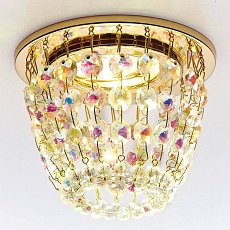 Встраиваемый светильник Ambrella light Crystal K2075 G/PR 1