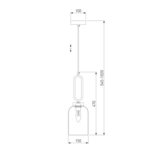 Подвесной светильник Eurosvet Flou 50229/1 янтарный Фото № 2