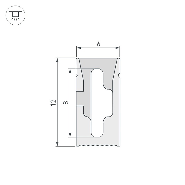 Профиль Arlight WPH-Flex-0612-Side-S8-20M White 041030 фото 2