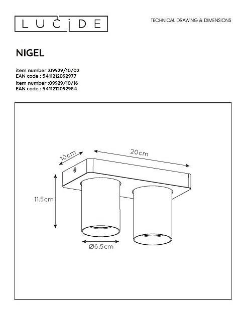 Спот Lucide Nigel 09929/10/02 Фото № 2