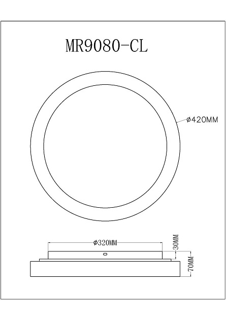 Потолочный светодиодный светильник MyFar Ceiling Neso MR9080-CL Фото № 2