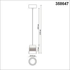 Подвесной светодиодный светильник Novotech Over Artik 358647 1