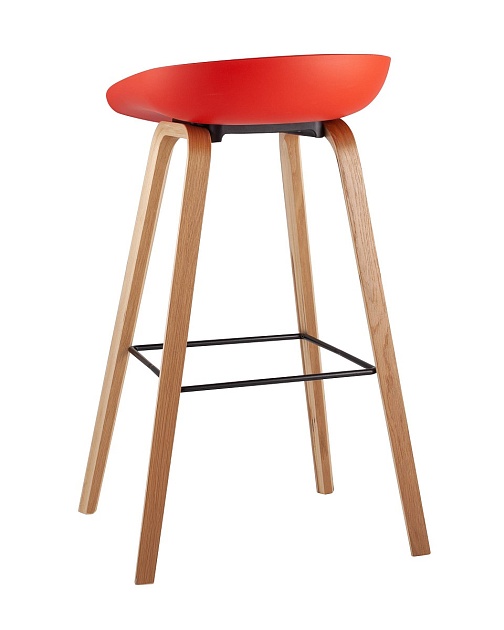 Барный стул Stool Group LIBRA красный деревян. ножки 8319 RED Фото № 4