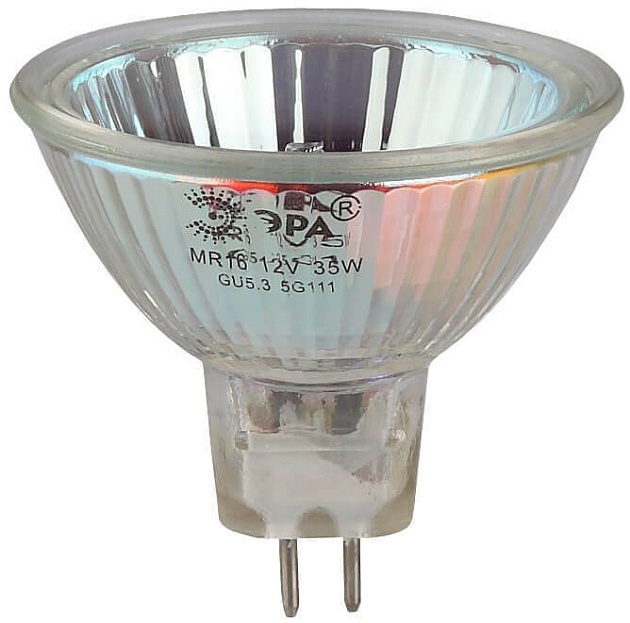 Лампа галогенная ЭРА GU5.3 75W 2700K прозрачная GU5.3-JCDR (MR16) -75W-230V-CL C0027366 фото 