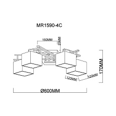 Потолочная люстра MyFar Bona MR1590-4C 5