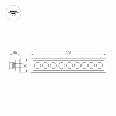 Встраиваемый светодиодный светильник Arlight MS-Orient-Built-Turn-TC-S67x300-20W Day3000 031931 1