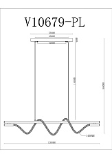 Подвесной светодиодный светильник Moderli True V10679-PL 1