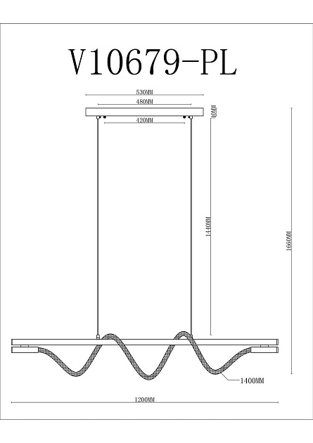 Подвесной светодиодный светильник Moderli True V10679-PL Фото № 2