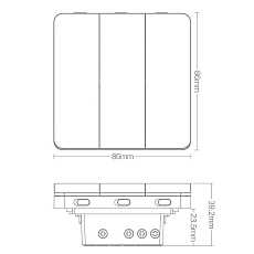 Выключатель трехклавишный Yeelight Flex Switch YLKG14YL 2