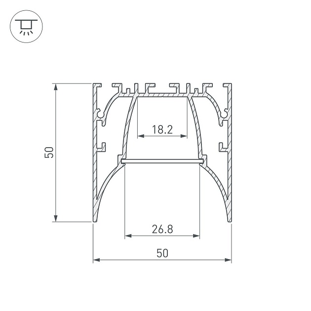 Профиль Arlight ARH-Line-5050-Comfort-2000 Anod 036353 фото 2