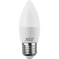 Лампа светодиодная REV C37 Е27 9W 6500K холодный белый свет свеча 32523 9 1