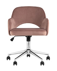 Офисное кресло Stool Group Кларк велюр розовый CLARKSON PINK CHROME 2