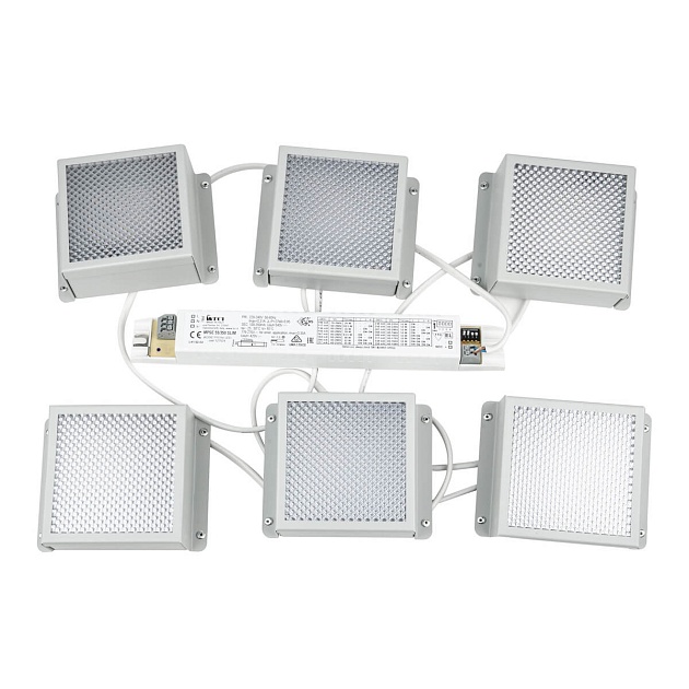 Встраиваемый светодиодный светильник Uniel ULP-0808 42W/4000К IP40 Grilyato White KIT06 (6 шт.) UL-00011060 фото 