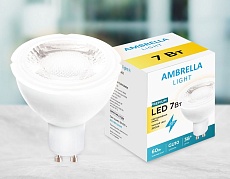 Лампа светодиодная Ambrella light GU10 7W 3000K белая 207863 4