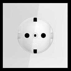 Накладка для розетки с заземлением S70 (белый глянцевый) Voltum VLS000601 1