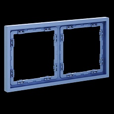 Рамка пластиковая S70 на 2 поста, (деним) Voltum VLS100215 1