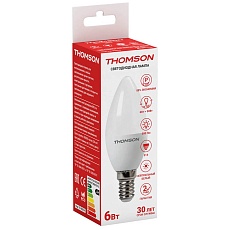 Лампа светодиодная Thomson E14 6W 4000K свеча матовая TH-B2014 1
