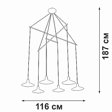 Подвесная люстра Vitaluce V4825-0/6S 3