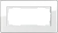 Рамка 2-модульная Gira Esprit C белое стекло 1002512