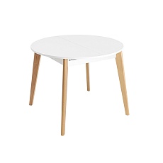 Кухонный стол Stool Group Rondo 100-135*100 бук/белый УТ000035280