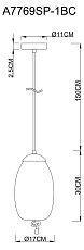 Подвесной светодиодный светильник Arte Lamp Cody A7769SP-1BC 4