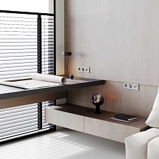 Розетка встраиваемая Voltum S70 с заземлением 16А, (сталь) VLS040105 2