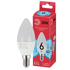 Лампа светодиодная ЭРА E14 6W 4000K матовая ECO LED B35-6W-840-E14 Б0020619 2