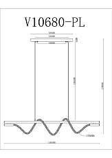 Подвесной светодиодный светильник Moderli True V10680-PL 1