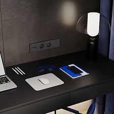 Рамка пластиковая Voltum S70 на 4 поста, (графит) VLS100407 1