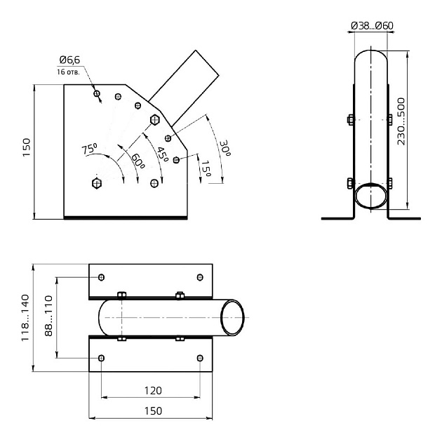 Кронштейн Gauss 903265101 Фото № 4