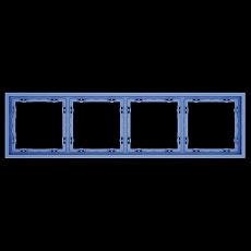 Рамка пластиковая S70 на 4 поста, (деним) Voltum VLS100415