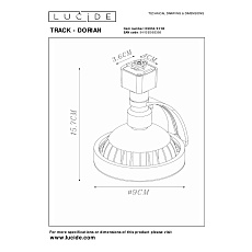 Трековый светильник Lucide DORIAN 09954/01/30 1