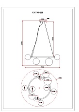 Подвесная люстра Moderli Molly V10790-11P 1