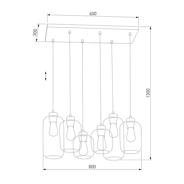 Подвесная люстра TK Lighting 1027 Marco Graphite фото 3