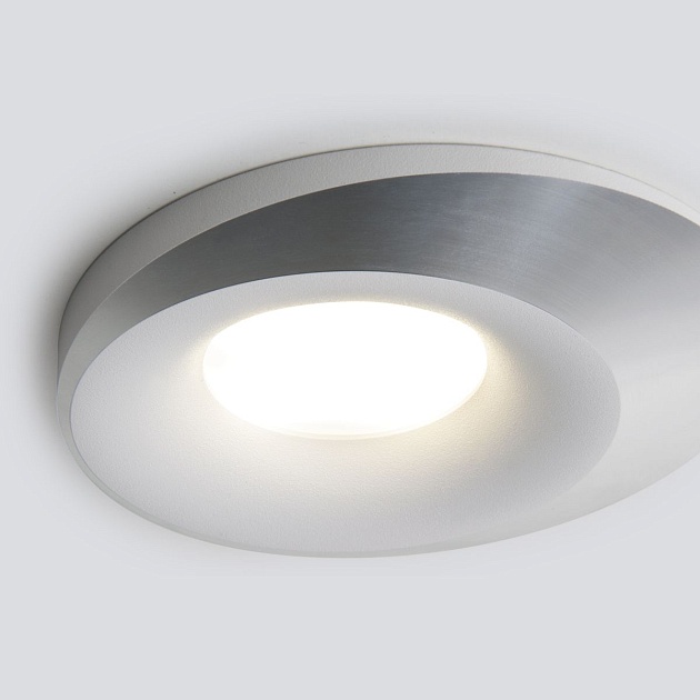 Встраиваемый светильник Elektrostandard 124 MR16 белый/серебро a053357 фото 3