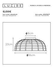 Потолочный светильник Lucide Elodie 45149/56/30 1