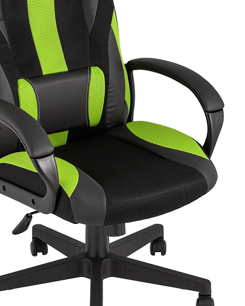 Игровое кресло TopChairs ST-Cyber 9 Green ткань/экокожа черный/зеленый ST-Cyber 9 GREEN фото 2