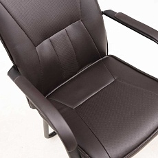 Офисный стул AksHome Oscar коричневый, экокожа, цвет каркаса черный 87599 5