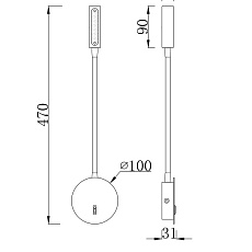 Бра Maytoni Stem C035WL-L3B3K 1