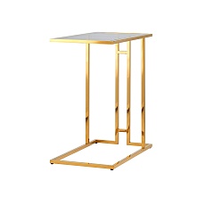 Журнальный стол Stool Group Бостон 50*32 черное стекло/сталь золото УТ000001973