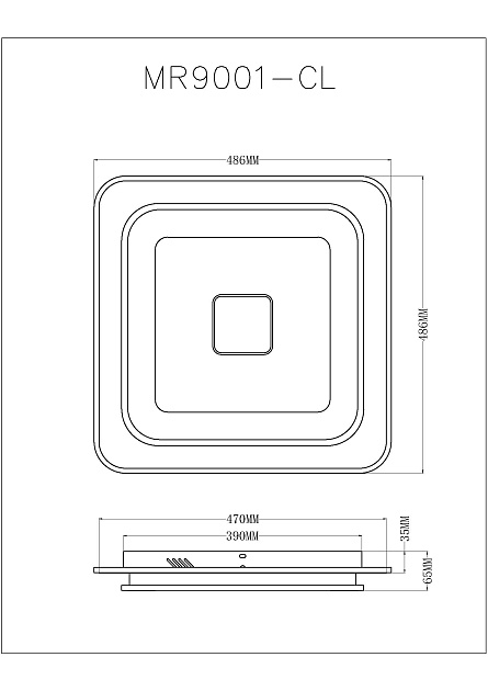 Потолочный светодиодный светильник MyFar Ceiling Button MR9001-CL Фото № 2