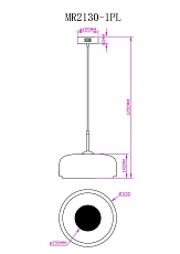 Подвесной светодиодный светильник MyFar Charlie MR2130-1PL 1